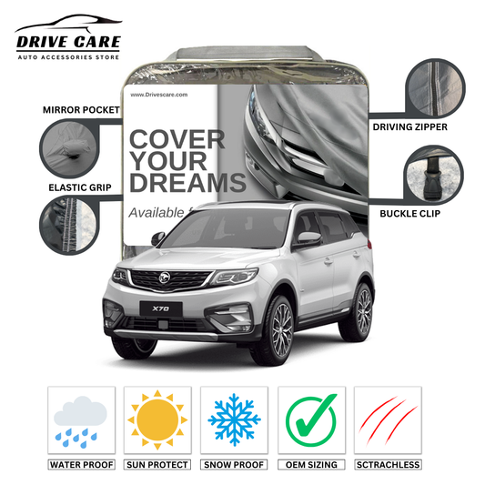 PROTON X70 CUSTOM-FIT DUAL LAYER PVC WITH COTTON INSIDE CAR COVER 2021-2025