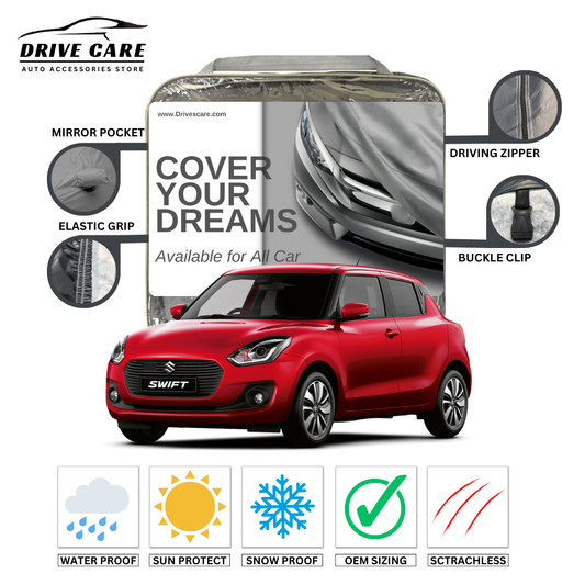 SUZUKI SWIFT NEW GLX CUSTOM-FIT DUAL LAYER PVC WITH COTTON INSIDE CAR COVER 2021-2025