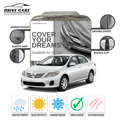 TOYOTA COROLLA 10TH GENERATION CUSTOM-FIT DUAL LAYER PVC WITH COTTON INSIDE CAR COVER 2008-2013