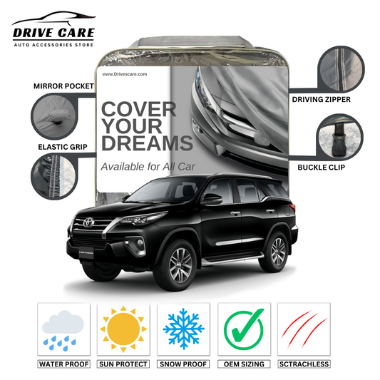 TOYOTA FORTUNER CUSTOM-FIT DUAL LAYER PVC WITH COTTON INSIDE CAR COVER 2018-2025